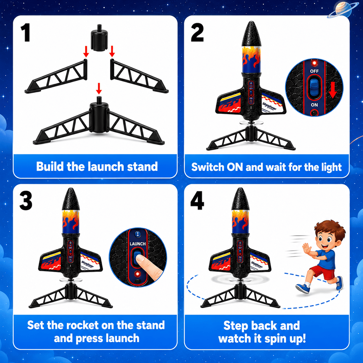 SkySpinner™ – Parachute Rocket Launcher