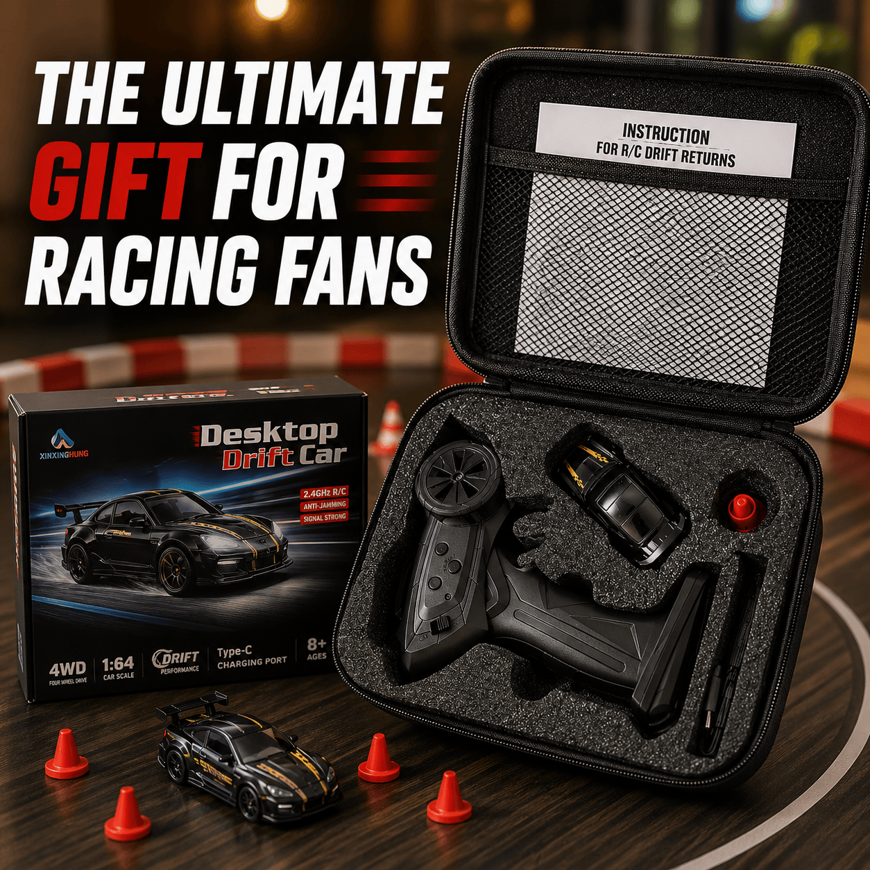 Desktop Racers™ – The Ultimate Mini Racetrack for All Ages