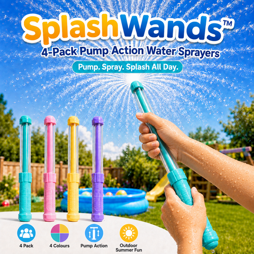 SplashWands™ – 4 Pack Pump Action Water Sprayers