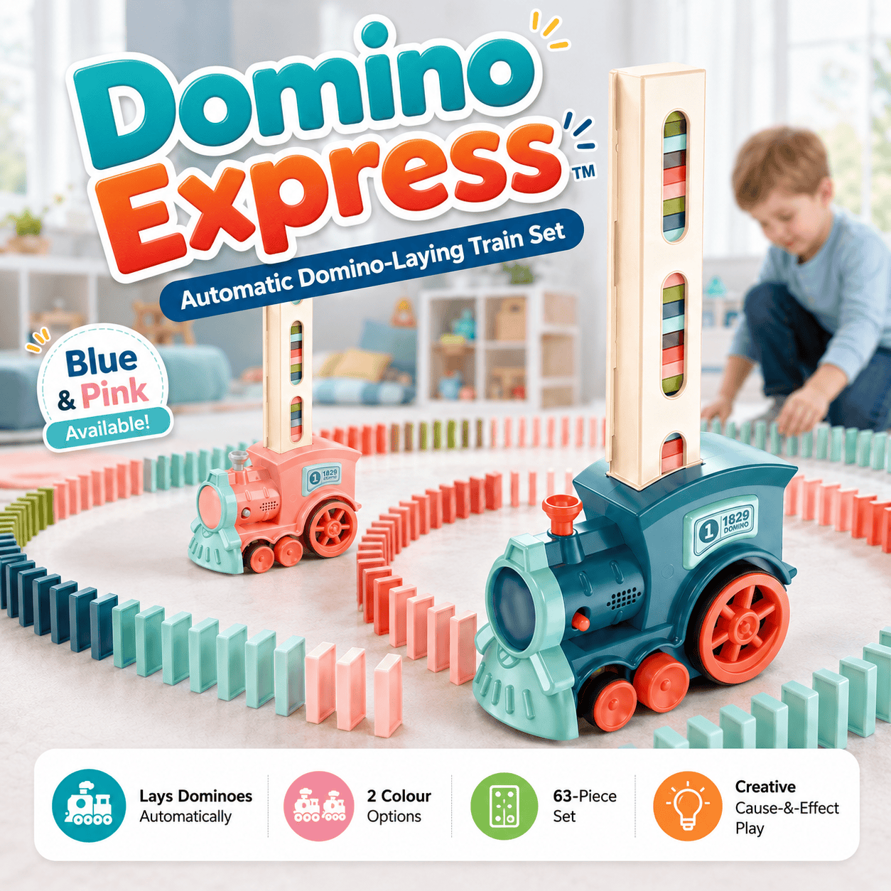 Domino Express™ – Automatic Domino-Laying Train Set