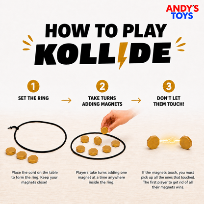 Kollide™ Magnetic Strategy Game - Can You Keep Them From Sticking?
