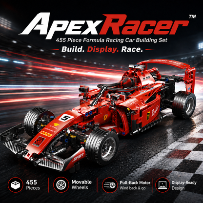 ApexRacer™ – 455 Piece Formula Racing Car Building Set
