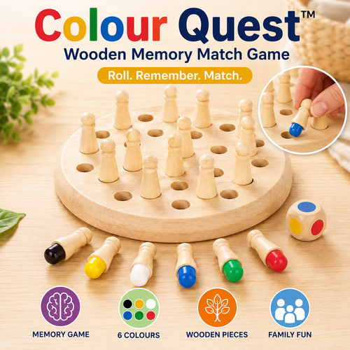 Colour Quest™ – Wooden Memory Match Game