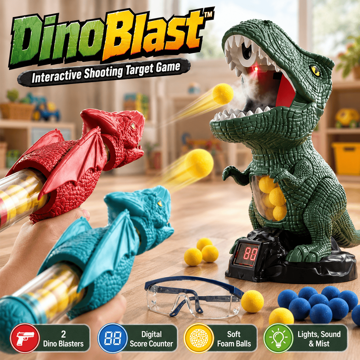 DinoBlast™ - Interactive Shooting Target Game