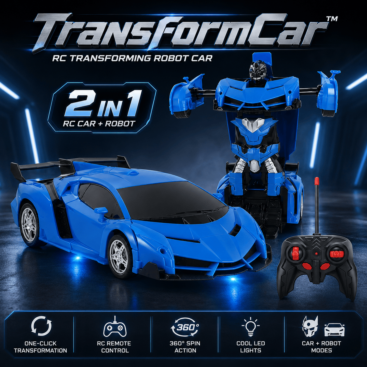 TransformCar™ – RC Transforming Robot Car