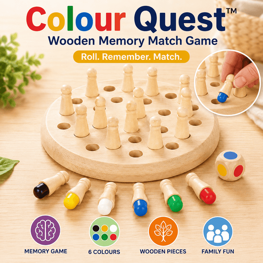 Colour Quest™ – Wooden Memory Match Game