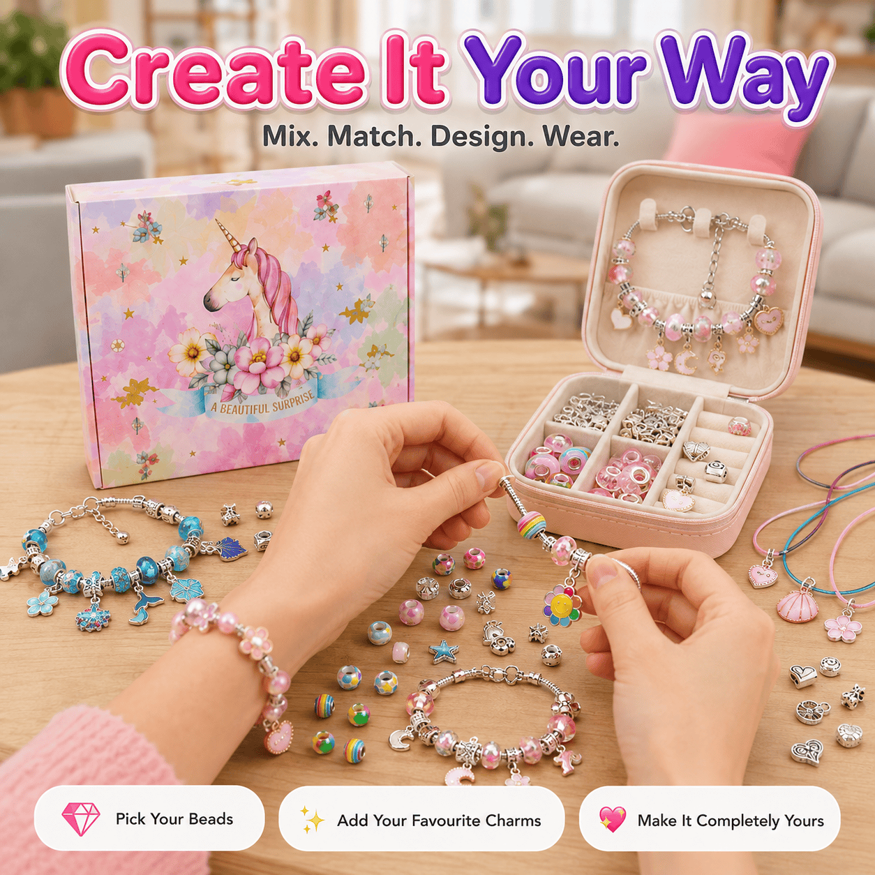 CharmCraft™ – DIY Bracelet & Jewellery Making Kit