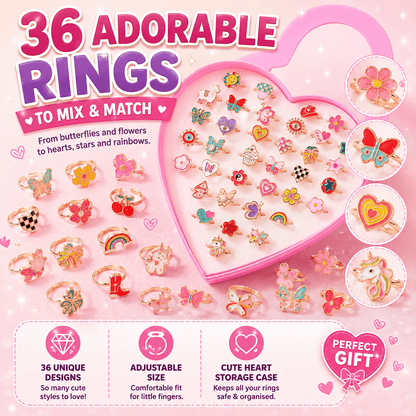 CharmRings™ – 36pc Dress-Up Ring Set