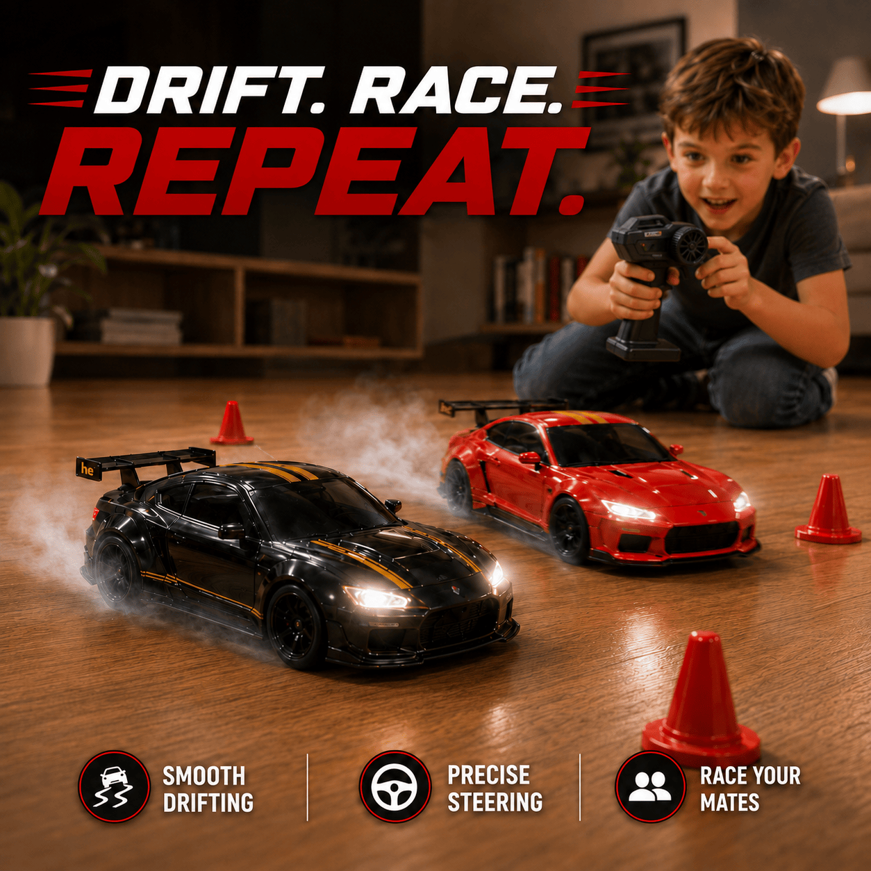 Desktop Racers™ – The Ultimate Mini Racetrack for All Ages
