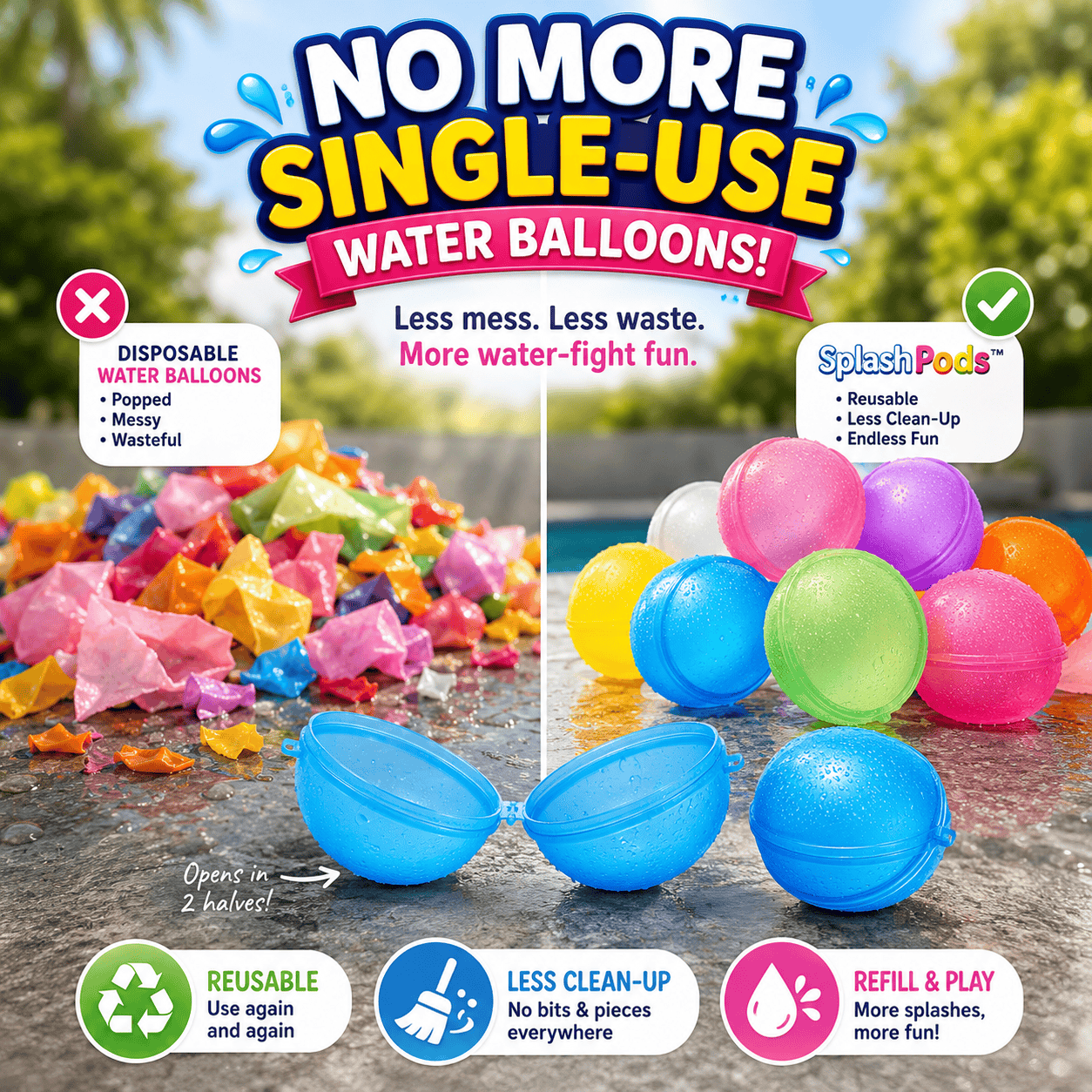 SplashPods™ – Reusable Water Ball Set