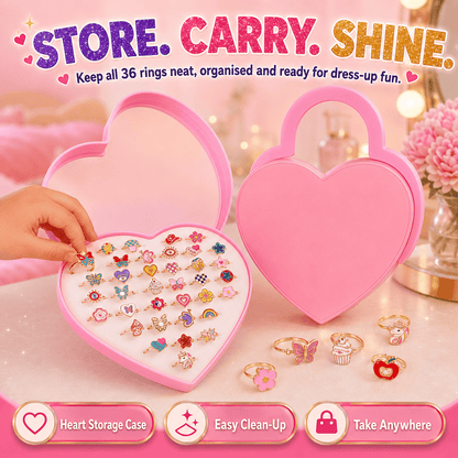 CharmRings™ – 36pc Dress-Up Ring Set