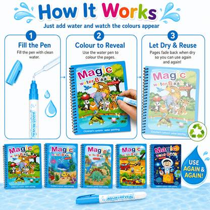 AquaReveal™ – Reusable Magic Water Colouring Book
