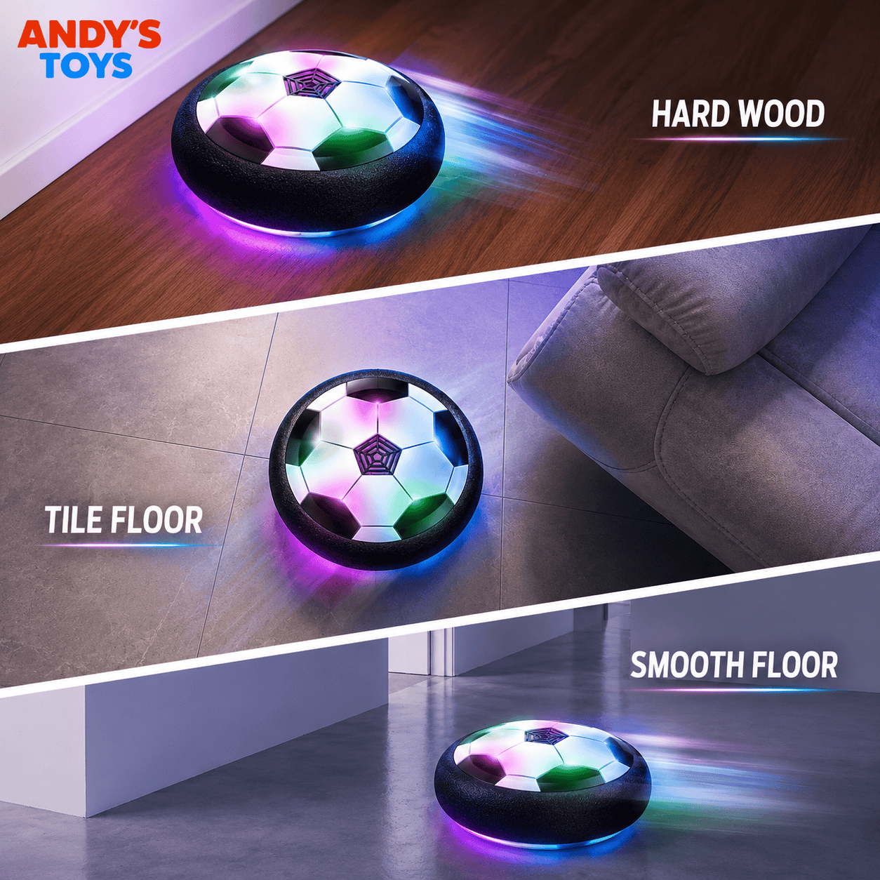 Australia’s #1 Hover Soccer Ball – LED Lights & Safe Indoor Play