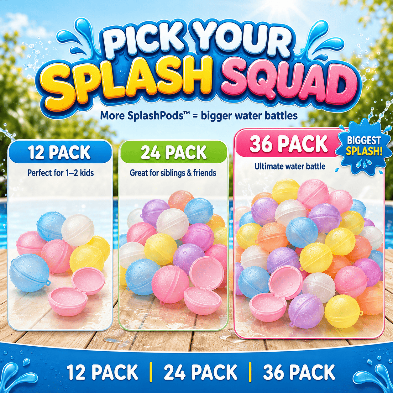 SplashPods™ – Reusable Water Ball Set