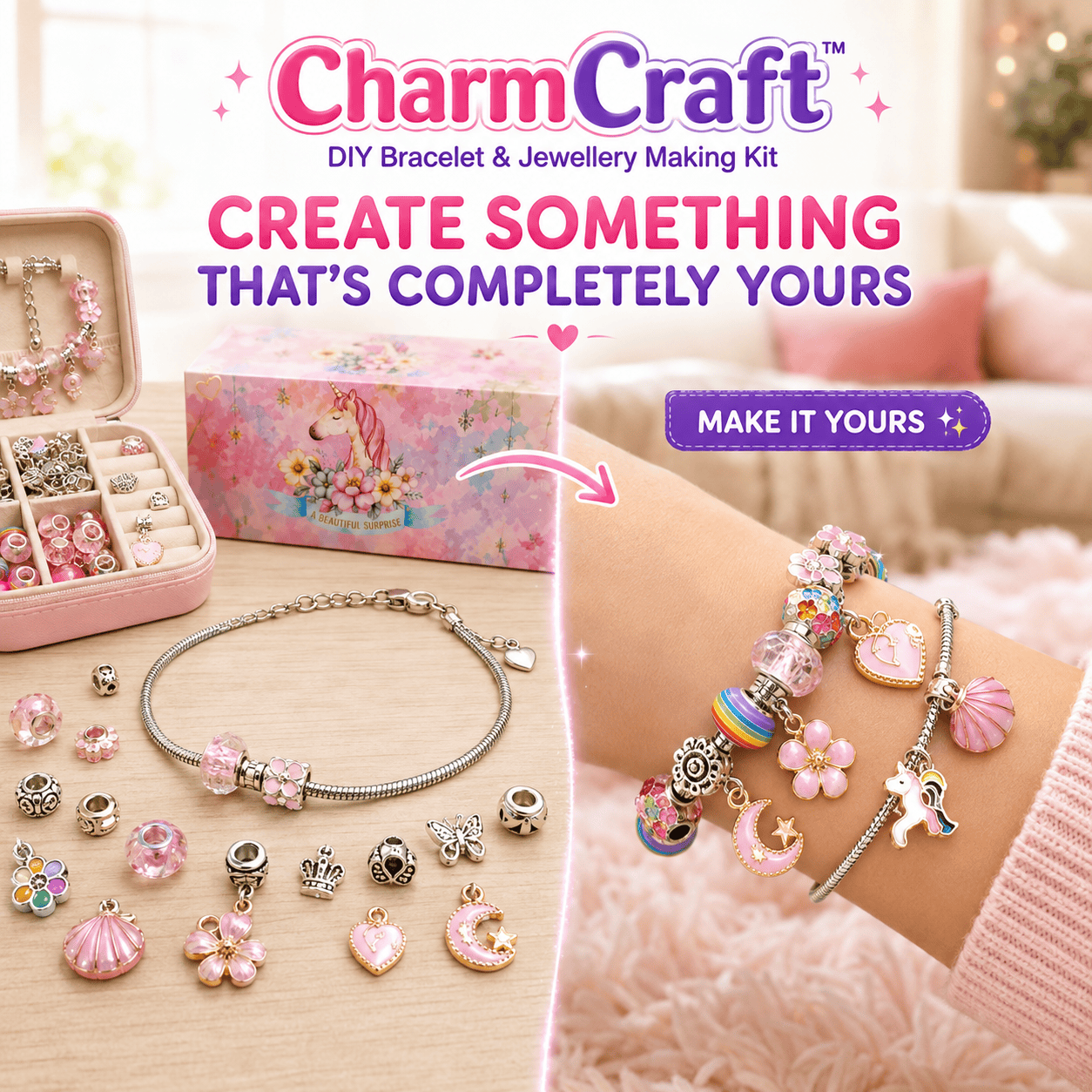 CharmCraft™ – DIY Bracelet & Jewellery Making Kit