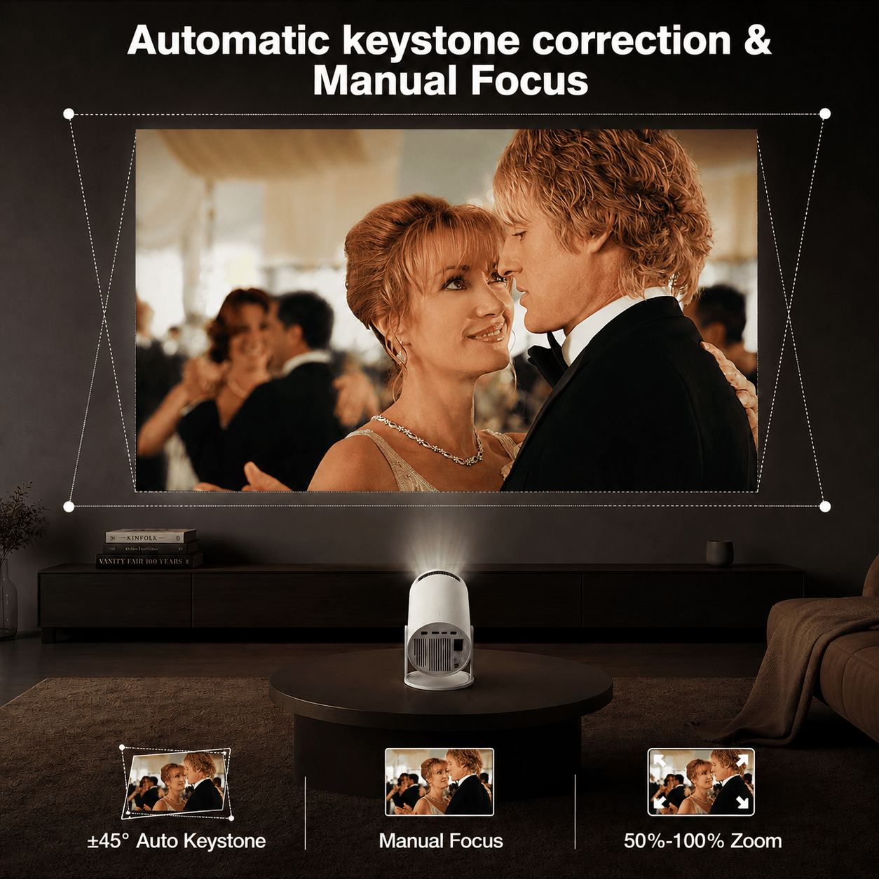 WallCinema™ Pro – Portable Smart Projector with 4K Support