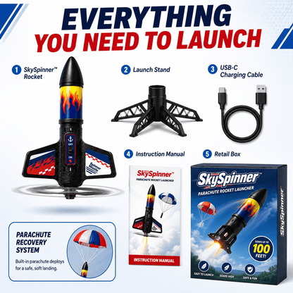 SkySpinner™ – Parachute Rocket Launcher