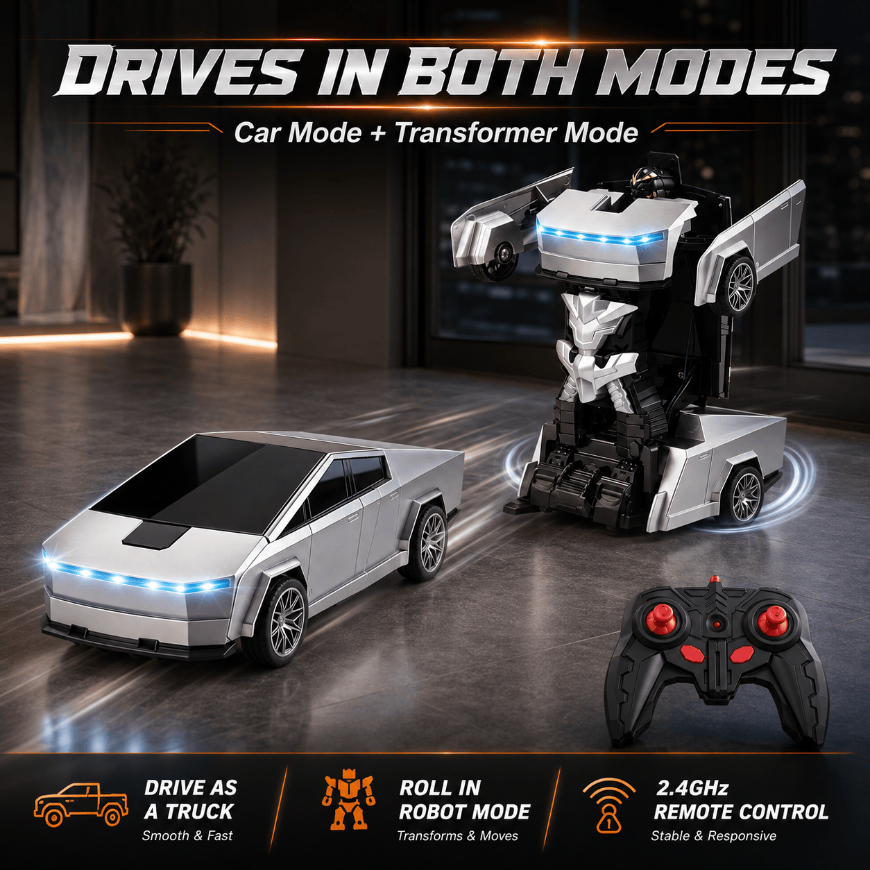 CyberPickup™ – RC Transforming Robot Truck