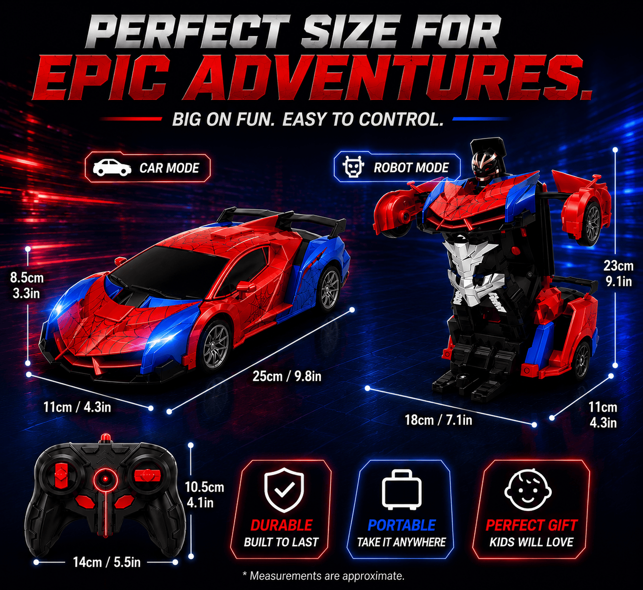 WebRacer™ – RC Transforming Car & Robot