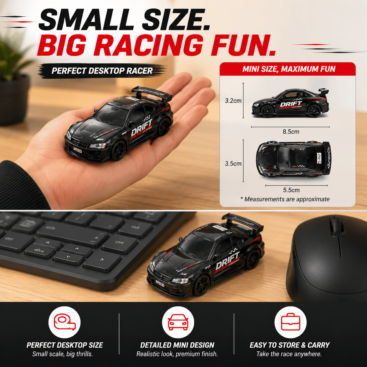 Desktop Racers™ – The Ultimate Mini Racetrack for All Ages