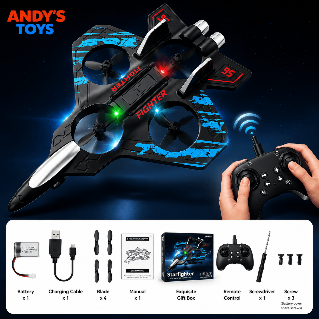 StarFighter™ RC Jet – Ultimate Indoor Flight Experience!
