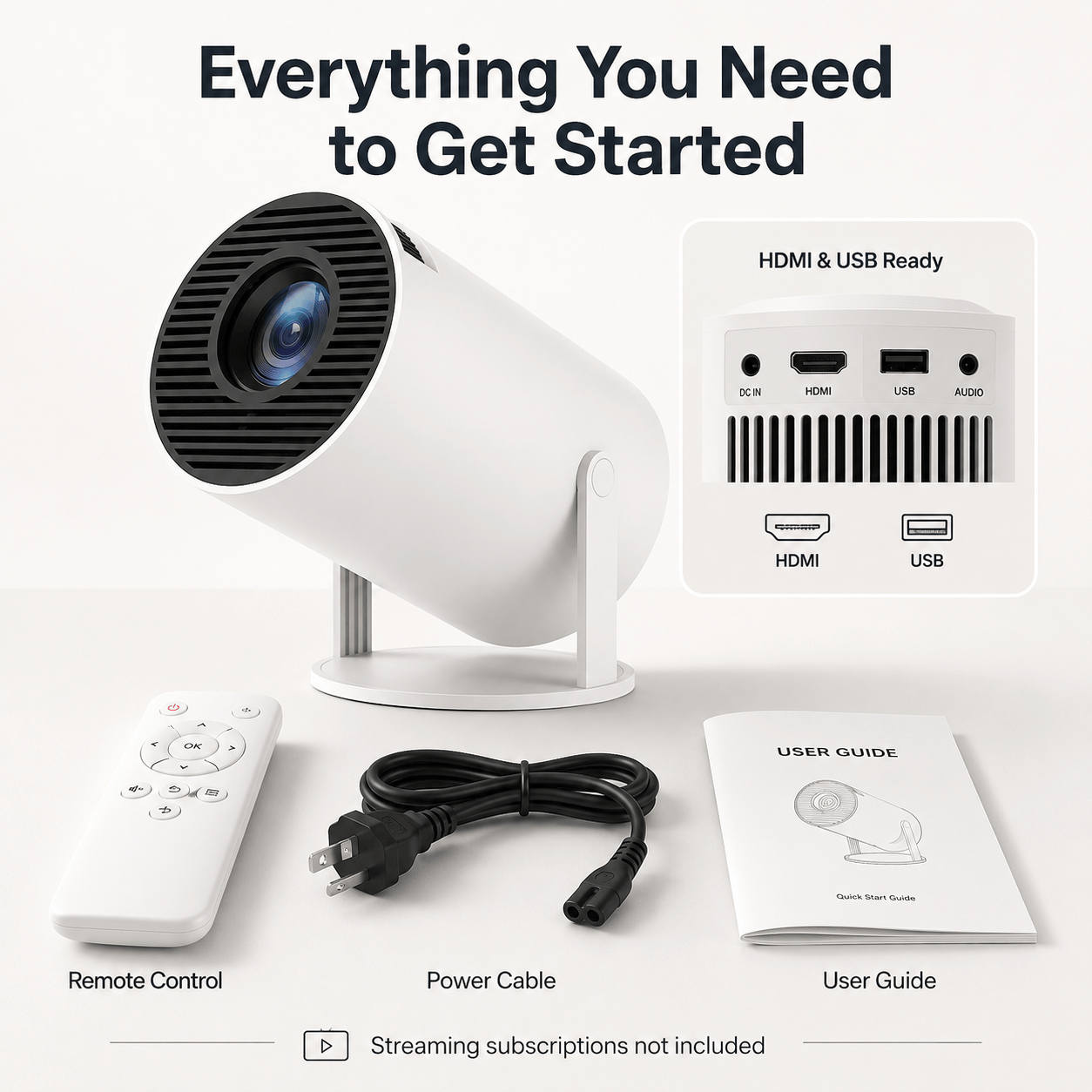 WallCinema™ Pro – Portable Smart Projector with 4K Support