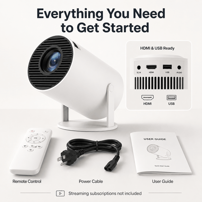 WallCinema™ Pro – Portable Smart Projector with 4K Support