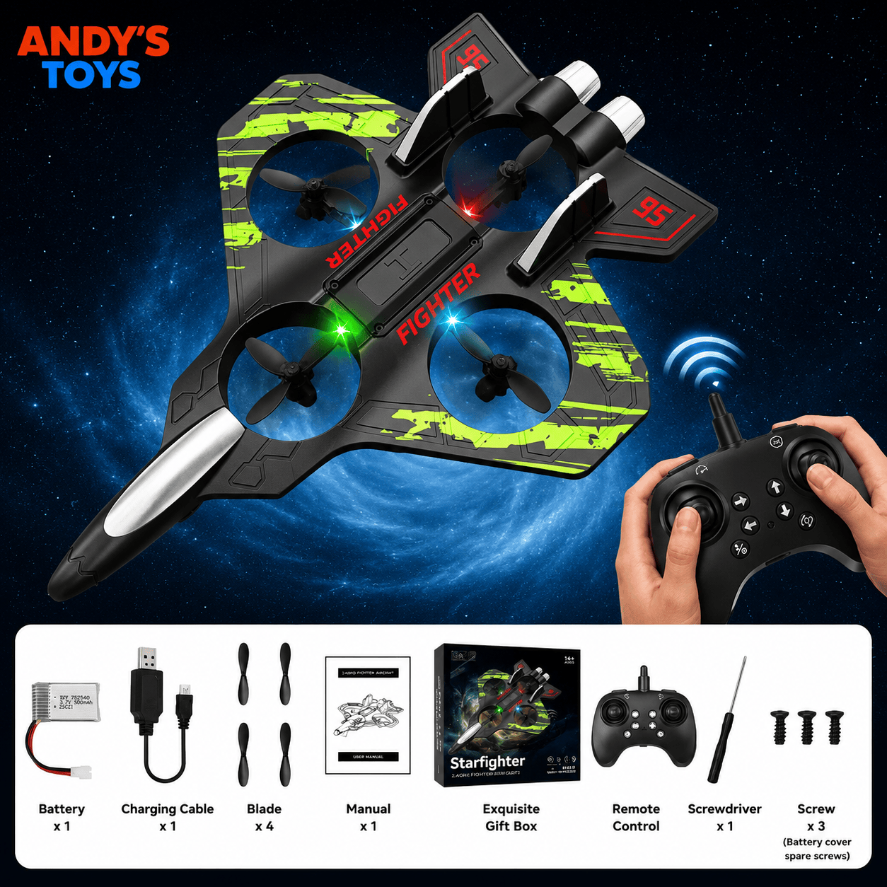 StarFighter™ RC Jet – Ultimate Indoor Flight Experience!