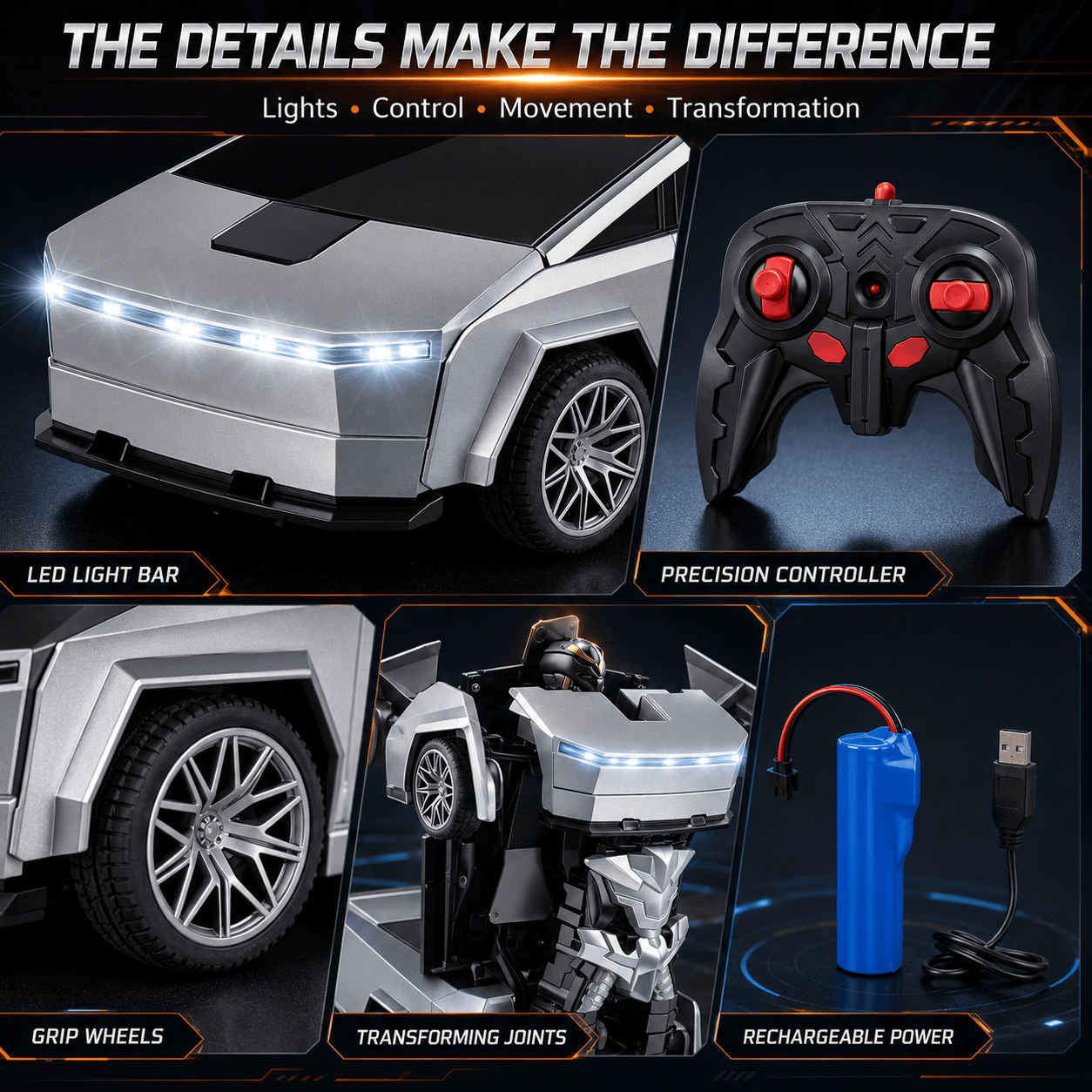 CyberPickup™ – RC Transforming Robot Truck