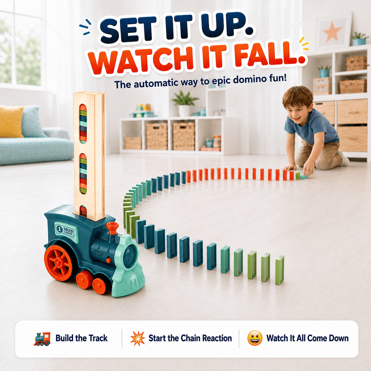Domino Express™ – Automatic Domino-Laying Train Set