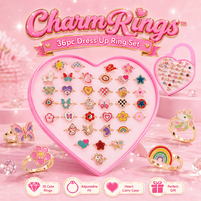 CharmRings™ – 36pc Dress-Up Ring Set